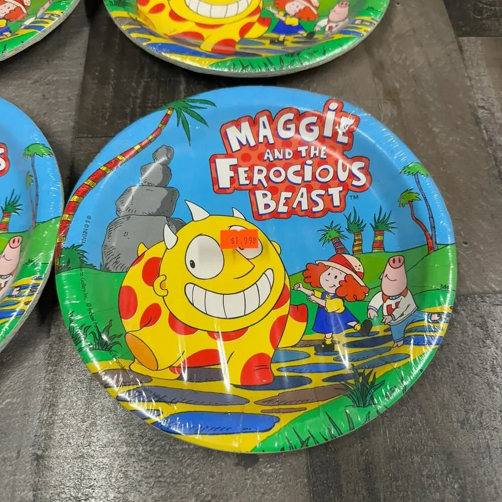 Maggie‎ And The Ferocious Beast Hamilton Party Plates Dinner Lunch Plate 4 Packs